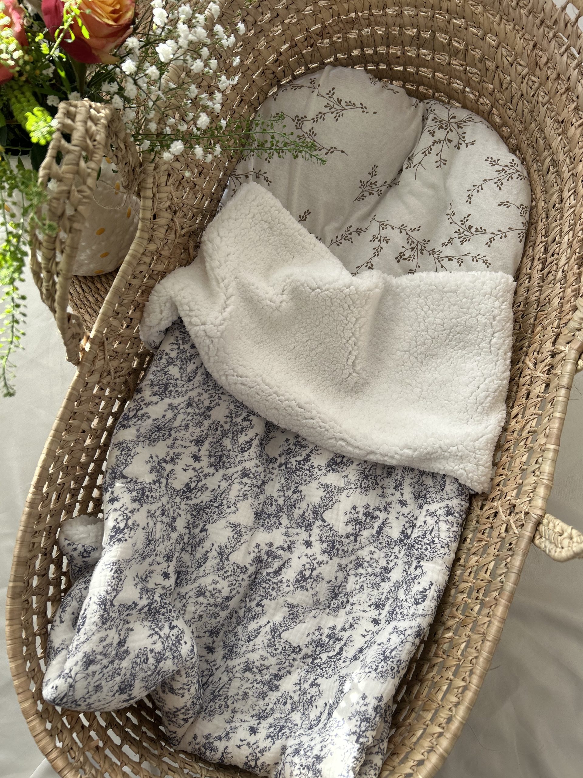 Couverture Double Gaze Jouy Bleu