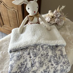Couverture Double Gaze Jouy Bleu