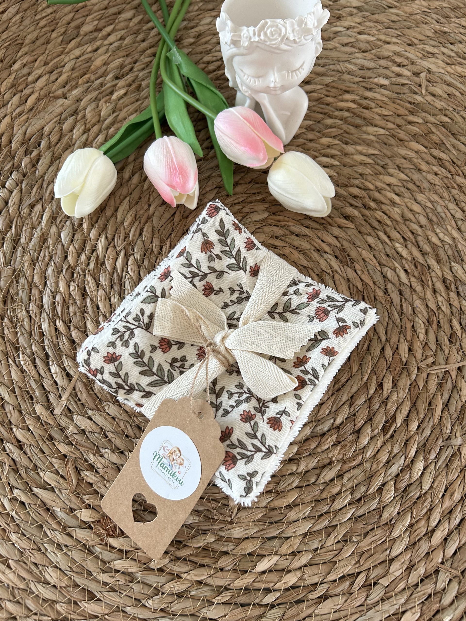 Lingettes Ecologiques fleurs briques
