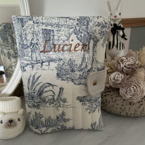 Protège Carnet de Santé Toile de Jouy
